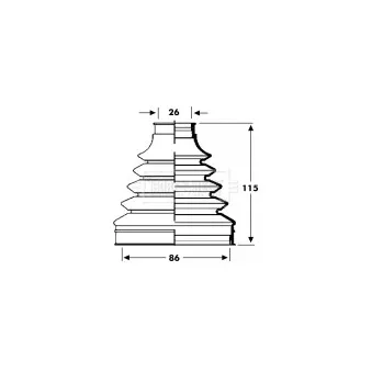 Joint-soufflet, arbre de commande BORG & BECK BCB2799