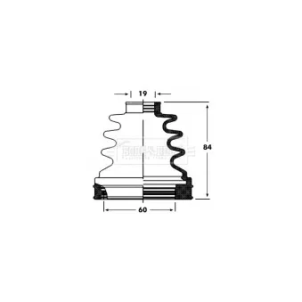 Joint-soufflet, arbre de commande BORG & BECK BCB2800