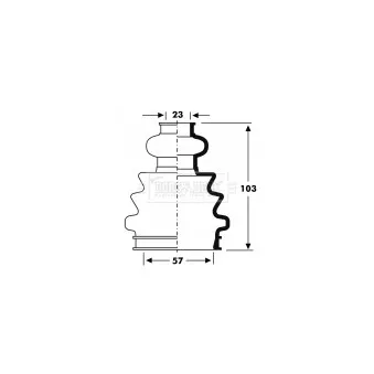 Joint-soufflet, arbre de commande BORG & BECK BCB2803