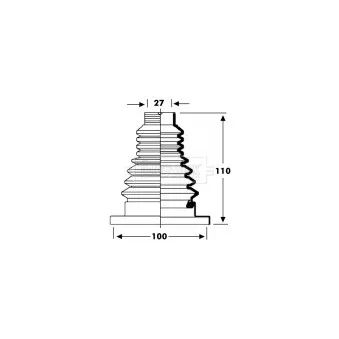 Joint-soufflet, arbre de commande BORG & BECK BCB2804