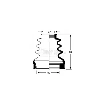 Joint-soufflet, arbre de commande BORG & BECK BCB2806
