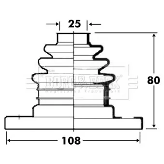 Joint-soufflet, arbre de commande BORG & BECK BCB2810