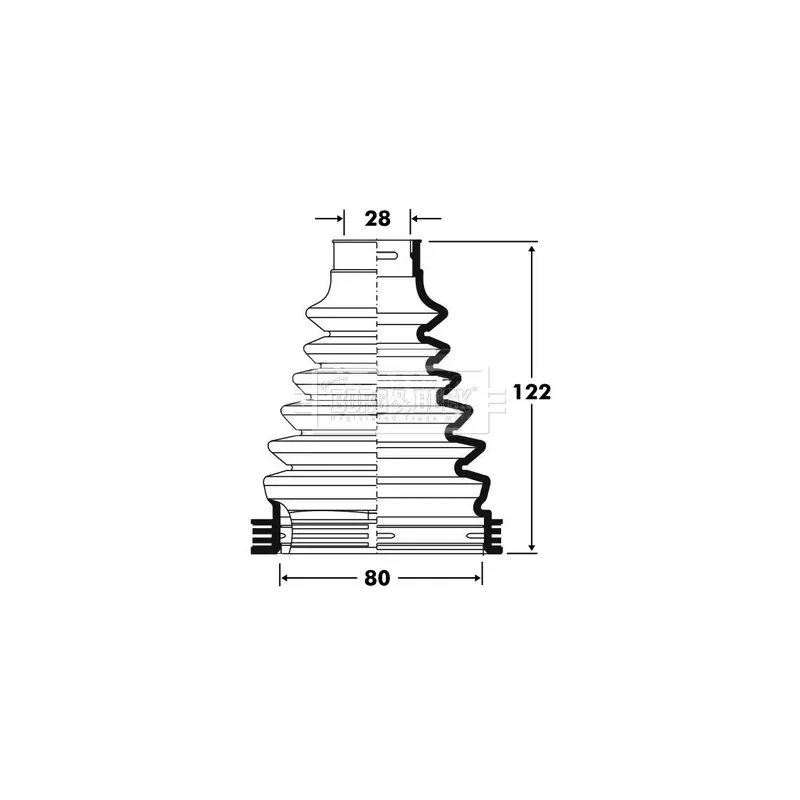 Joint-soufflet, arbre de commande BORG & BECK BCB2812