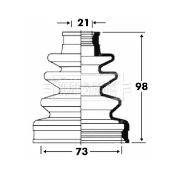 Joint-soufflet, arbre de commande BORG & BECK BCB2816