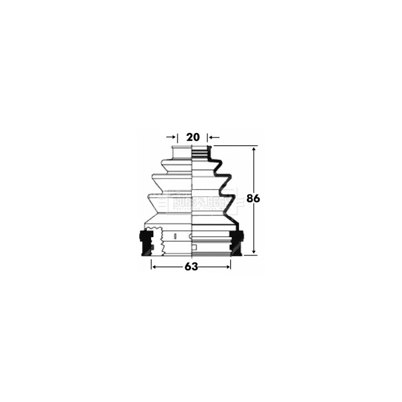 Joint-soufflet, arbre de commande BORG & BECK BCB2817