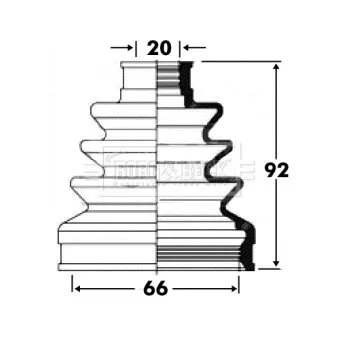 Joint-soufflet, arbre de commande BORG & BECK BCB2819