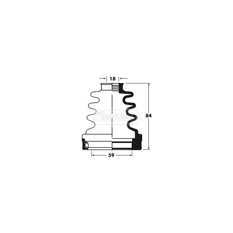 Joint-soufflet, arbre de commande BORG & BECK BCB2820
