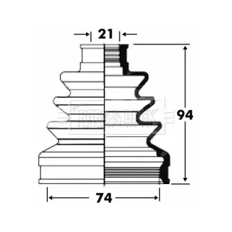 Joint-soufflet, arbre de commande BORG & BECK BCB2821