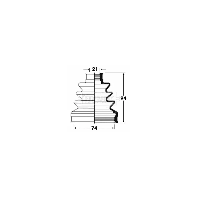 Joint-soufflet, arbre de commande BORG & BECK BCB2821