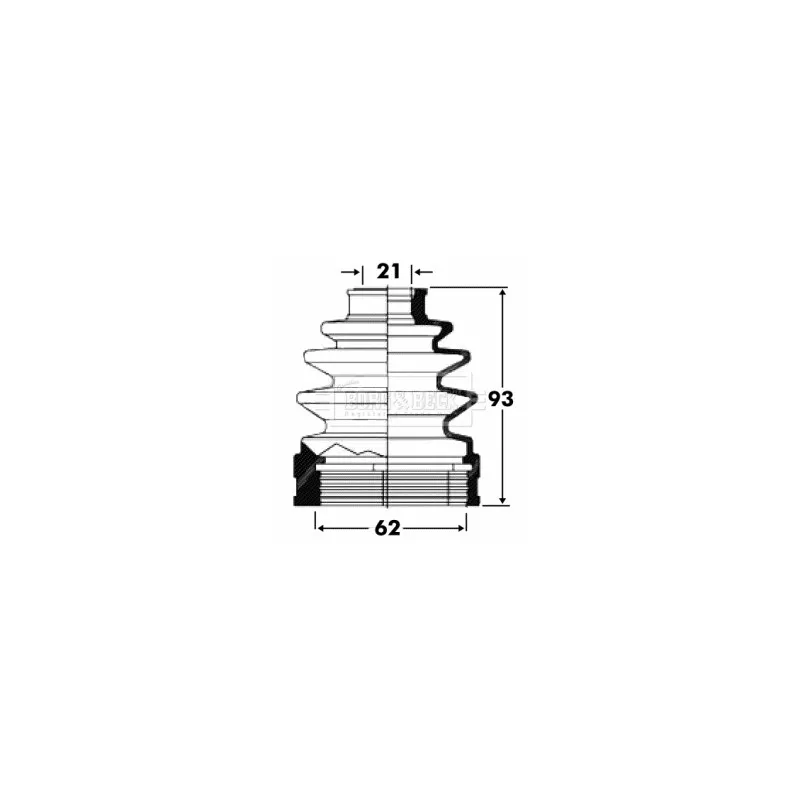 Joint-soufflet, arbre de commande BORG & BECK BCB2823