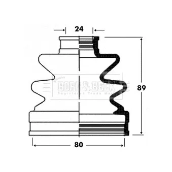 Joint-soufflet, arbre de commande BORG & BECK BCB2824