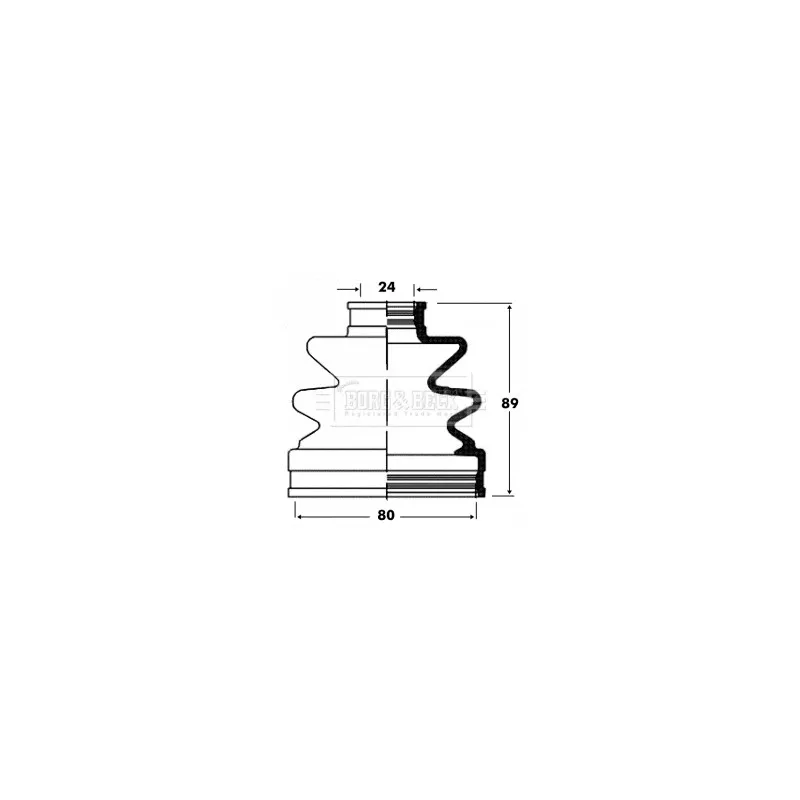 Joint-soufflet, arbre de commande BORG & BECK BCB2824