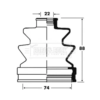 Joint-soufflet, arbre de commande BORG & BECK BCB2825