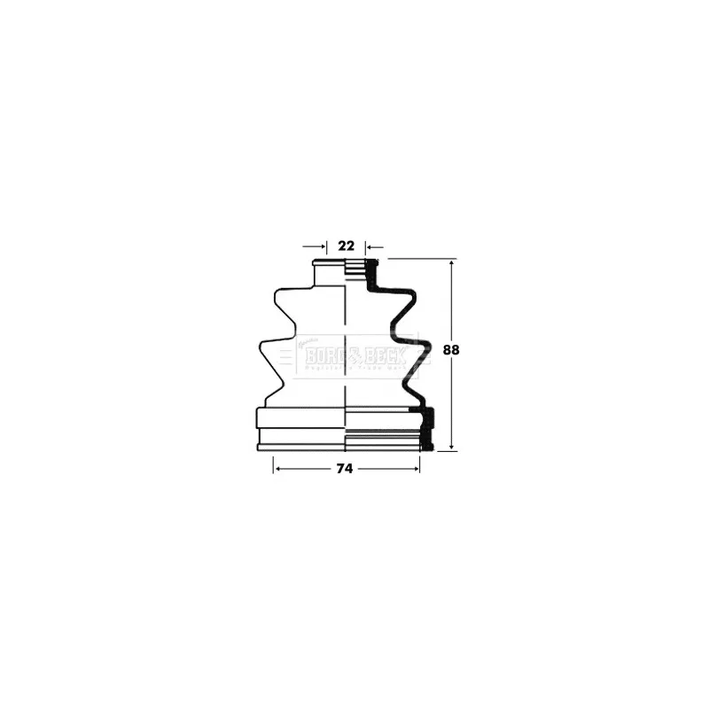 Joint-soufflet, arbre de commande BORG & BECK BCB2825