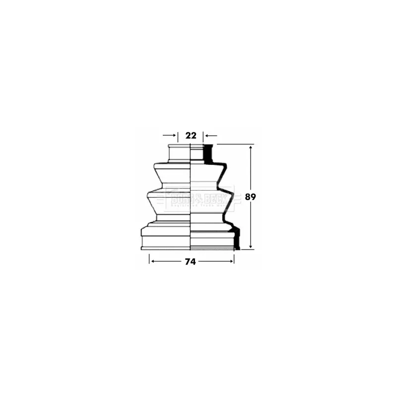 Joint-soufflet, arbre de commande BORG & BECK BCB2826