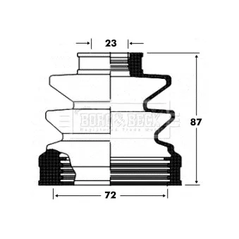 Joint-soufflet, arbre de commande BORG & BECK BCB2827