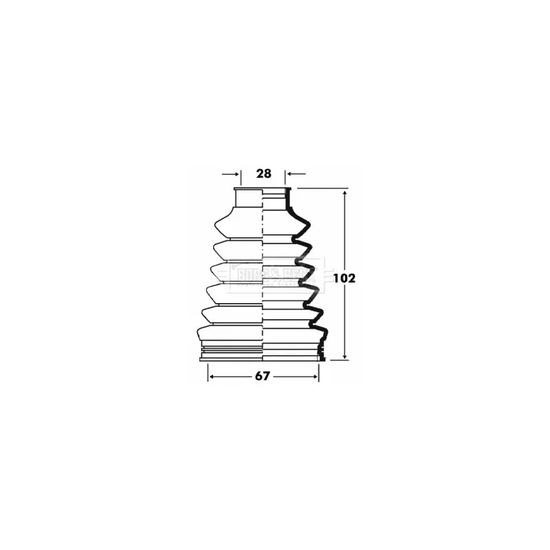 Joint-soufflet, arbre de commande BORG & BECK BCB2830