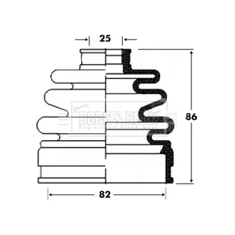 Joint-soufflet, arbre de commande BORG & BECK BCB2834