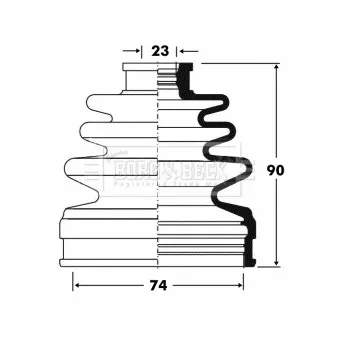 Joint-soufflet, arbre de commande BORG & BECK BCB2839