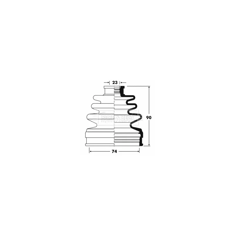 Joint-soufflet, arbre de commande BORG & BECK BCB2839