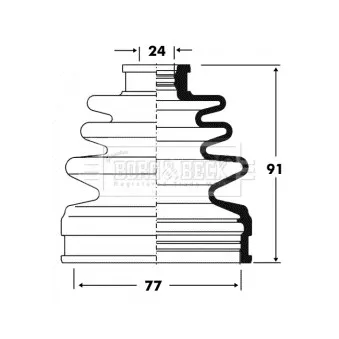 Joint-soufflet, arbre de commande BORG & BECK BCB2840