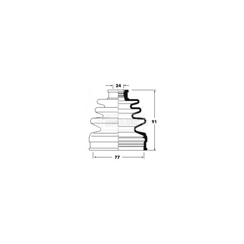 Joint-soufflet, arbre de commande BORG & BECK BCB2840