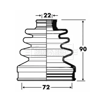 Joint-soufflet, arbre de commande BORG & BECK BCB2842