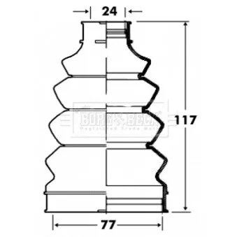 Joint-soufflet, arbre de commande BORG & BECK BCB2844