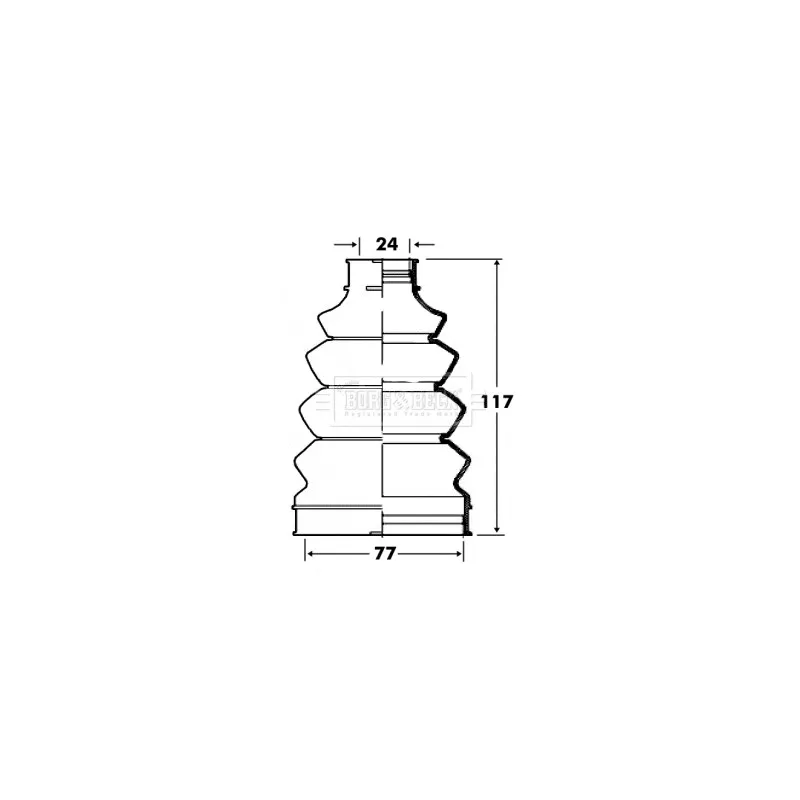 Joint-soufflet, arbre de commande BORG & BECK BCB2844
