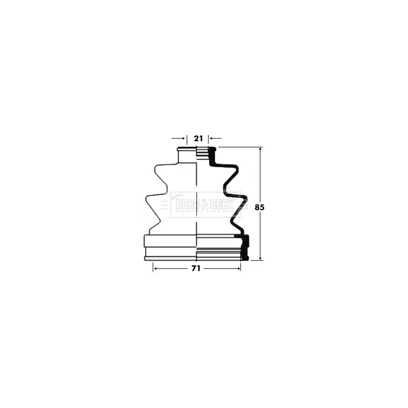 Joint-soufflet, arbre de commande BORG & BECK BCB2847