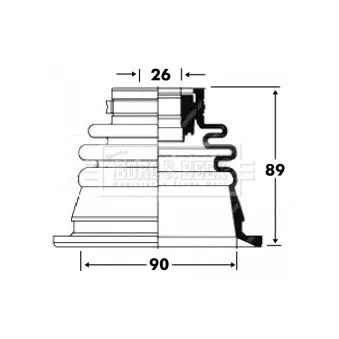 Joint-soufflet, arbre de commande BORG & BECK BCB2848