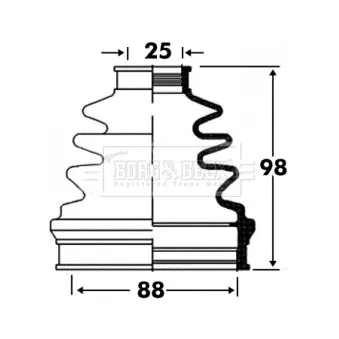 Joint-soufflet, arbre de commande BORG & BECK BCB2849