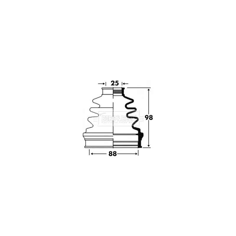 Joint-soufflet, arbre de commande BORG & BECK BCB2849