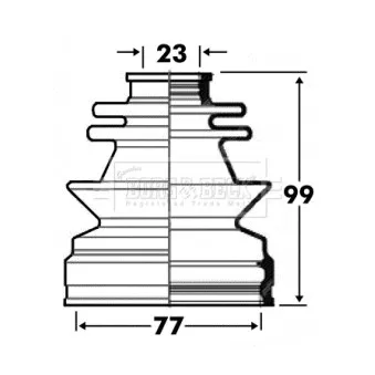 Joint-soufflet, arbre de commande BORG & BECK BCB2851