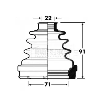 Joint-soufflet, arbre de commande BORG & BECK BCB2853