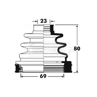 Joint-soufflet, arbre de commande BORG & BECK BCB2854