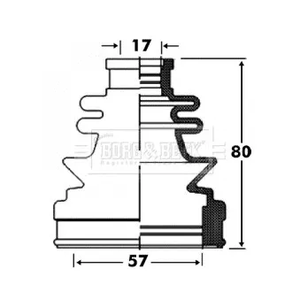 Joint-soufflet, arbre de commande BORG & BECK BCB2855