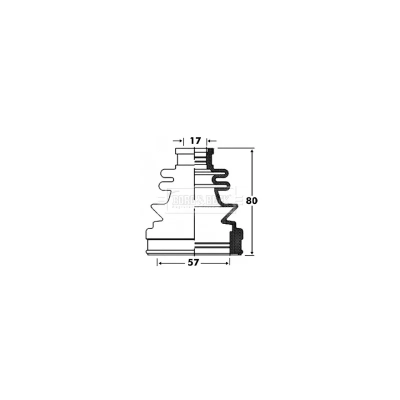 Joint-soufflet, arbre de commande BORG & BECK BCB2855