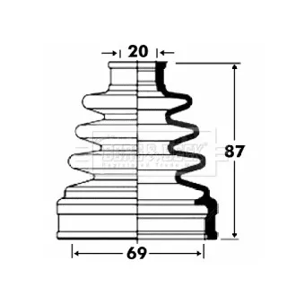 Joint-soufflet, arbre de commande BORG & BECK BCB2858
