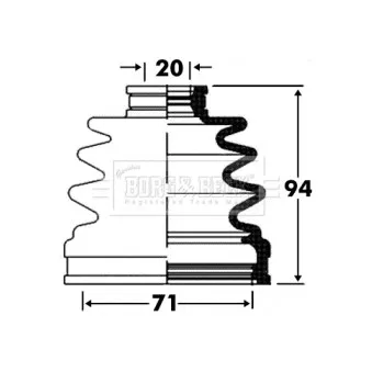 Joint-soufflet, arbre de commande BORG & BECK BCB2860
