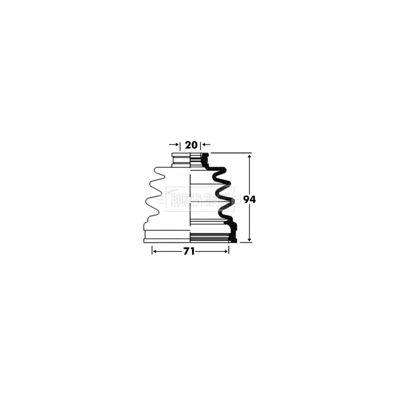 Joint-soufflet, arbre de commande BORG & BECK BCB2860