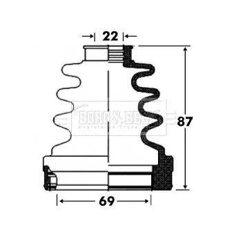 Joint-soufflet, arbre de commande BORG & BECK BCB2863