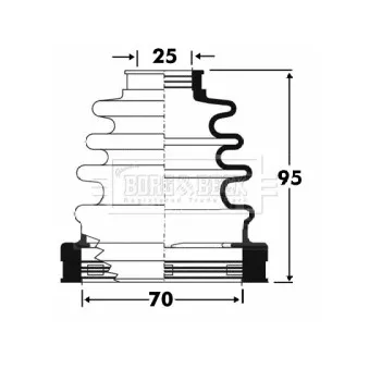 Joint-soufflet, arbre de commande BORG & BECK BCB2864