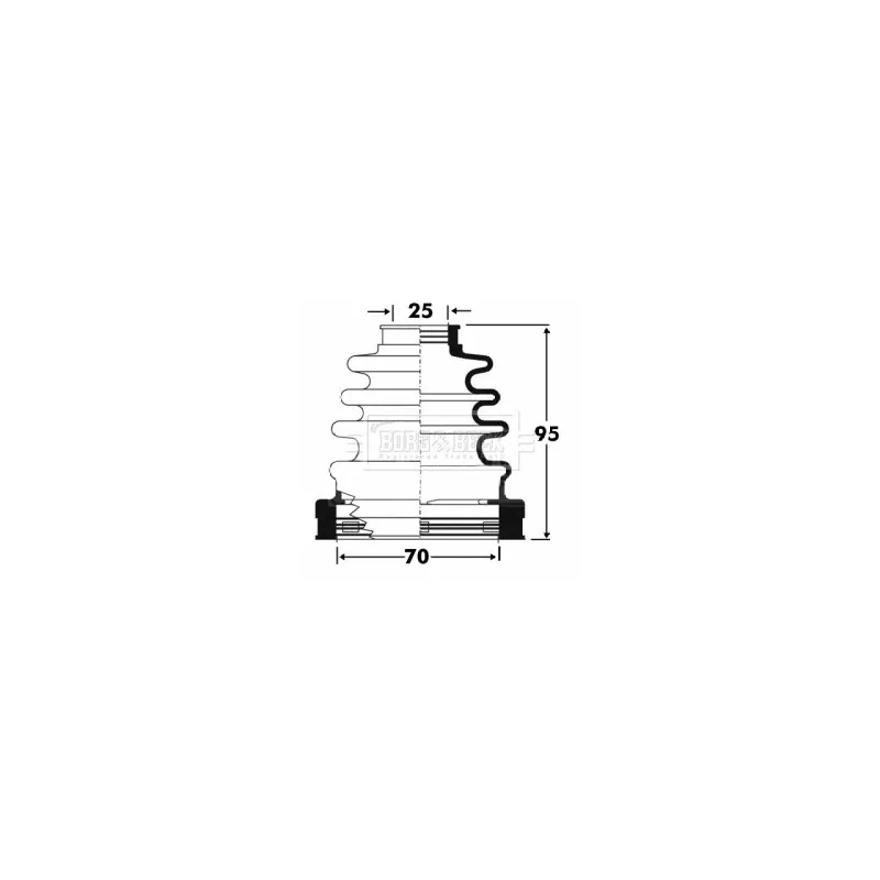 Joint-soufflet, arbre de commande BORG & BECK BCB2864