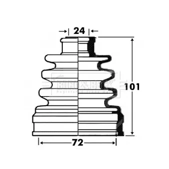Joint-soufflet, arbre de commande BORG & BECK BCB2865