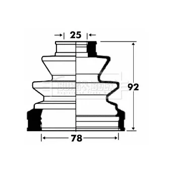 Joint-soufflet, arbre de commande BORG & BECK