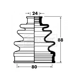 Joint-soufflet, arbre de commande BORG & BECK BCB2869