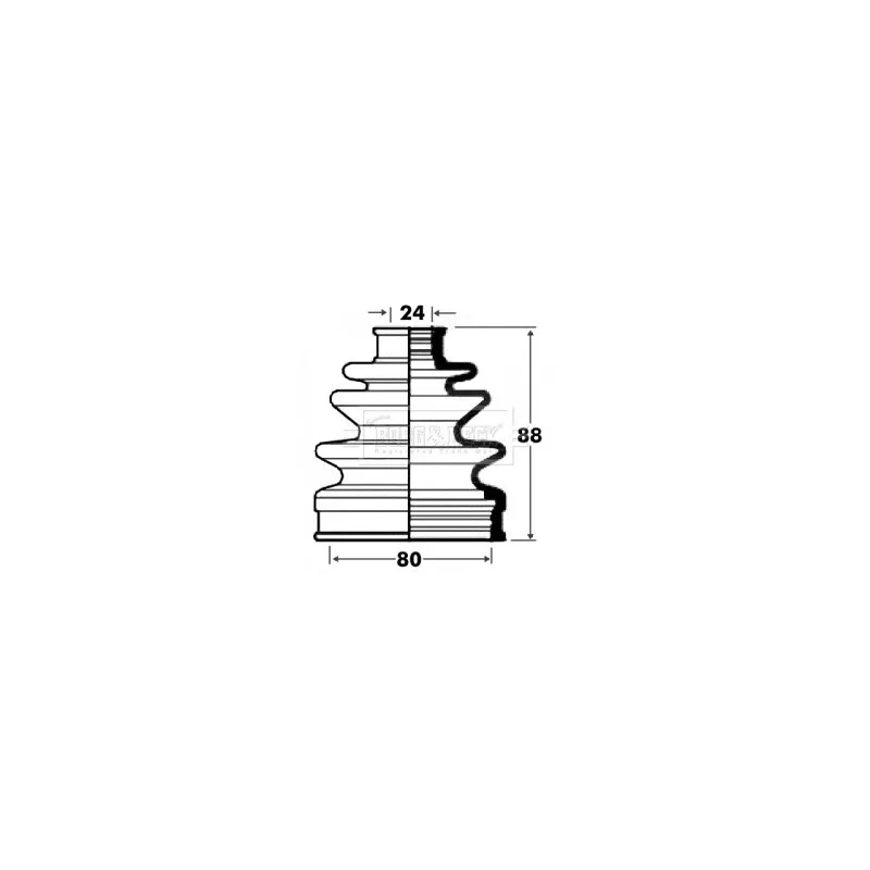Joint-soufflet, arbre de commande BORG & BECK BCB2869