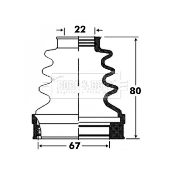 Joint-soufflet, arbre de commande BORG & BECK BCB2870
