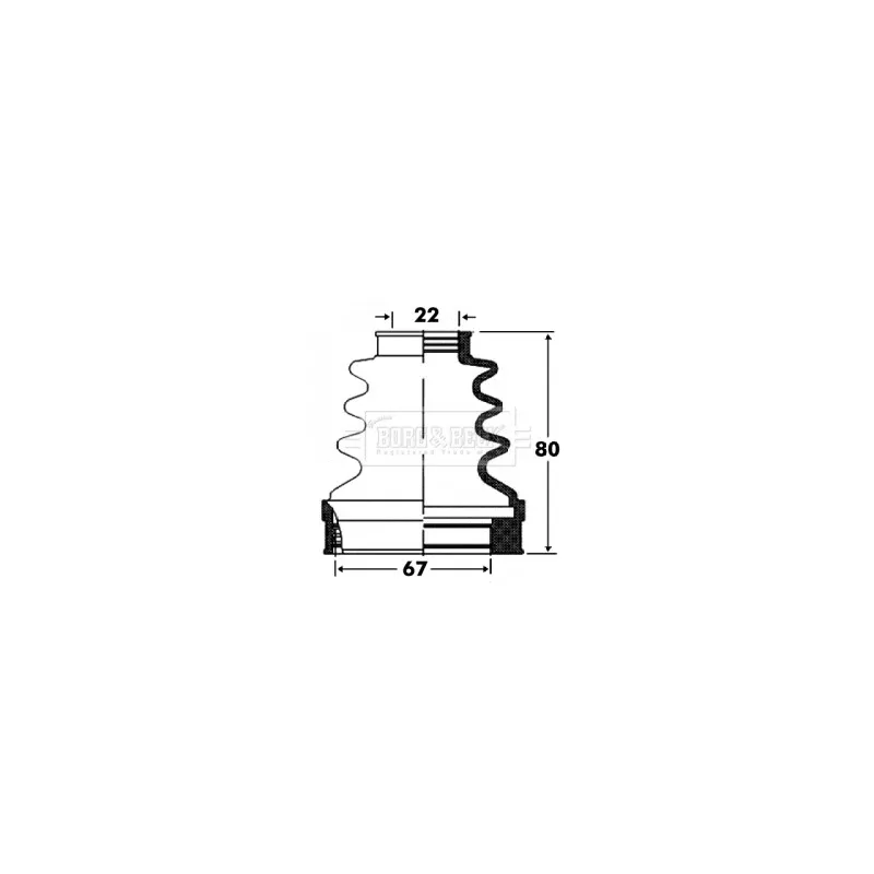Joint-soufflet, arbre de commande BORG & BECK BCB2870